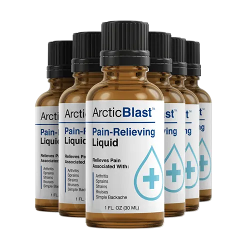 Arctic Blast pain-relieving liquid bottles